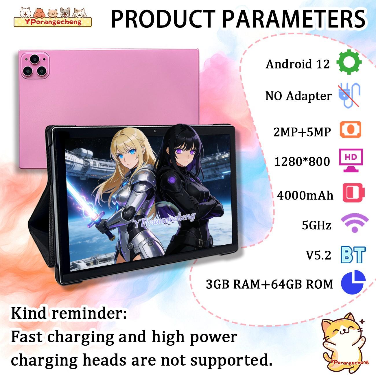 Surprise Gift Alert, 10-Inch HD Screen Android Tablet PC, 5g WiFi Dual Camera, 2-In-1 Tablet, Bluetooth-compatible Keyboard, Mouse, Earphones, silver Color, Tablet With Keyboard