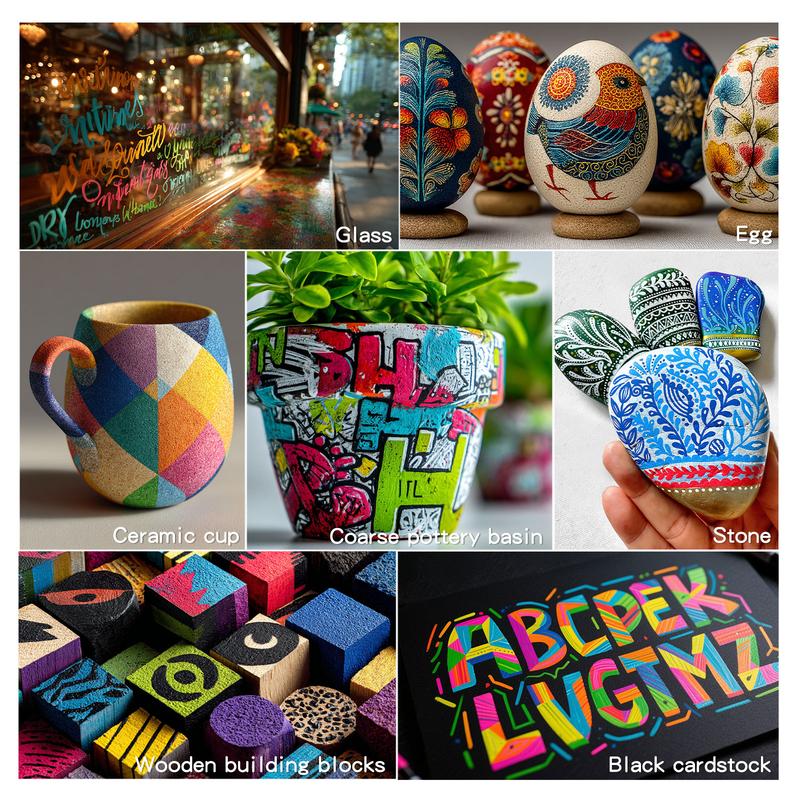 Acrylic Paint Markers Set, Soft Brush Tip Acrylic Paint Pens for Wood Rock Glass Canvas Stone Fabric Glass Metal Ceramic Canvas DIY Crafts Art Supplies,Back to  School,Halloween,Christmas Gift, Diy Painting Supplies