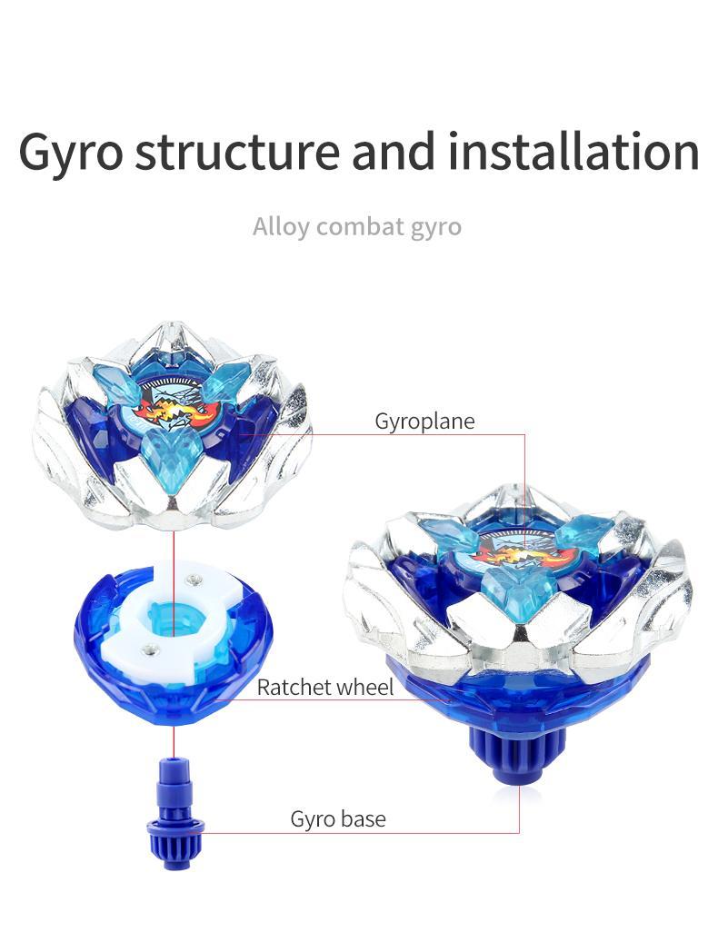 Bey X UX Booster Starter Battle Top with Launcher Grip Set Gyro Spinning Toy Fighting Game Xmas Gift