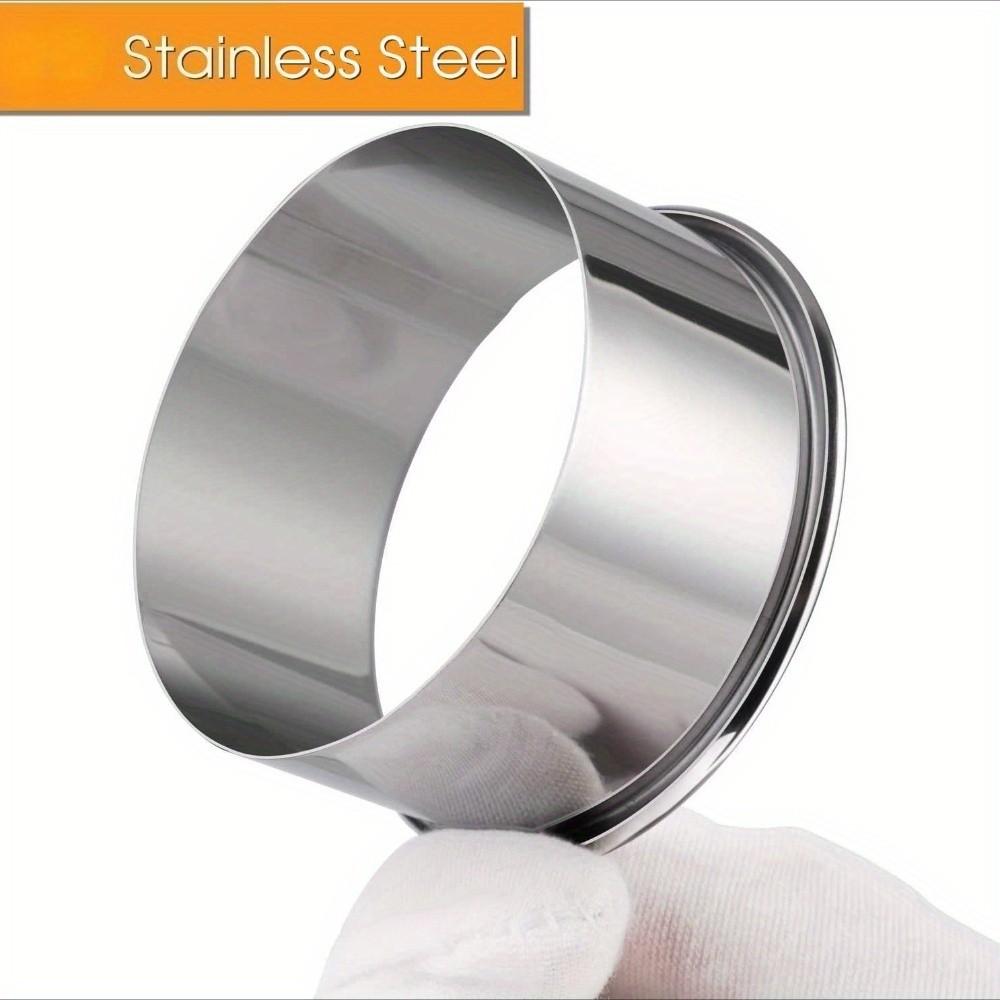 11pcs, Cake Mold Rings, Stainless Steel Mousse Cake Ring, Round Cookie Cutters, Donut Doughnut Pancake Molds, Baking Tools for Mini Cake, Kitchen Gadgets, Kitchen Accessories, Home Kitchen Items Gift Package