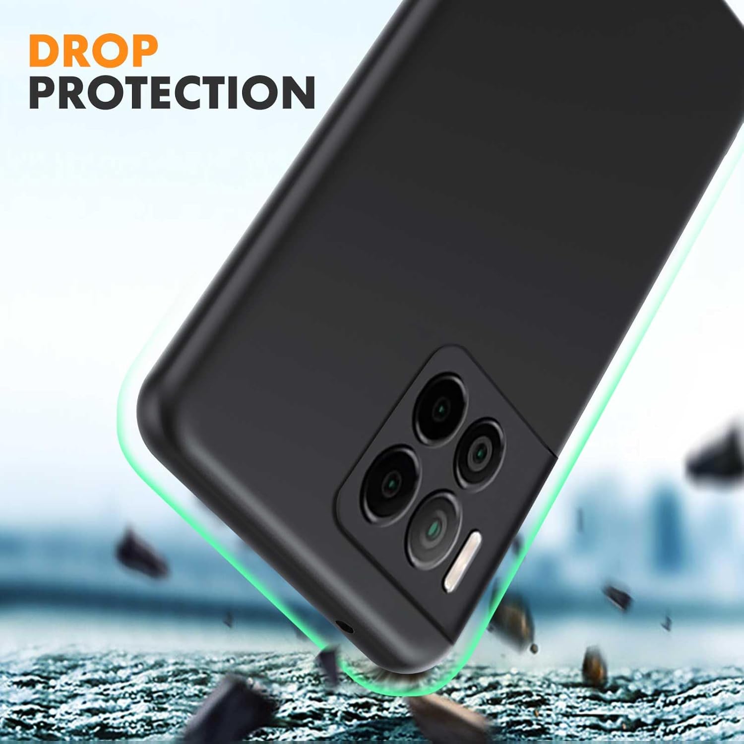 Compatible for T-Mobile REVVL 7Pro 5G Phone Case with Screen Protector, Soft TPU Silicone Case Shockproof Non-Slip Camera Protective Case Slim Cover for T-Mobile REVVL Case