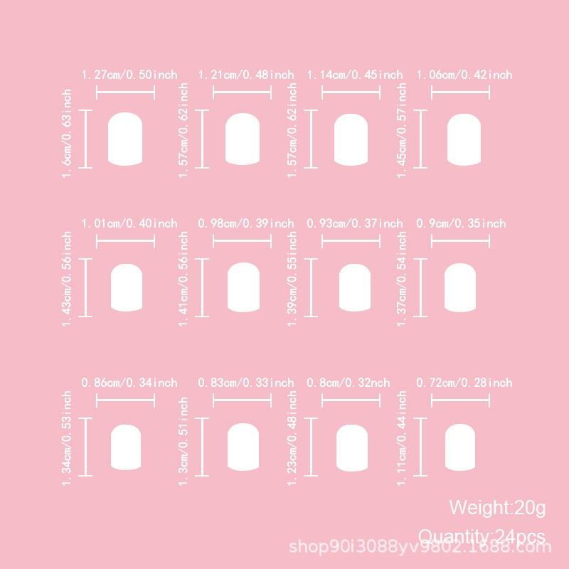 French Floral Nail Art Stickers, Sweet European Style Removable Nails, 24 Pieces, Elegant Grid Design, Perfect for DIY Manicure