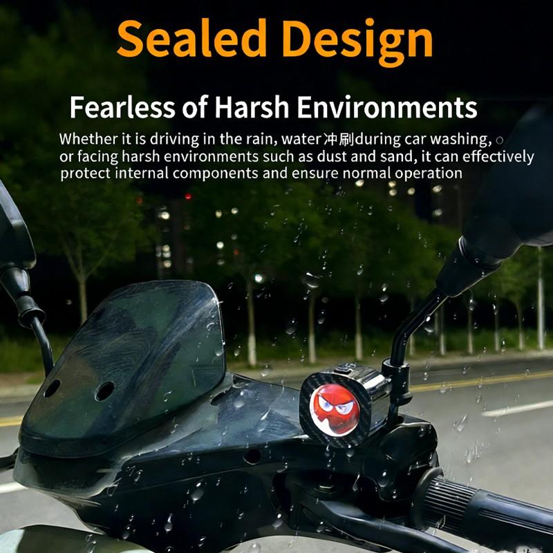 LED Dynamic Devil Eyes Light for Motorcycle/bicycle, 20 Modes Remote Control, Waterproof Decorative Light, Led Headlight, Model Xinghao A1