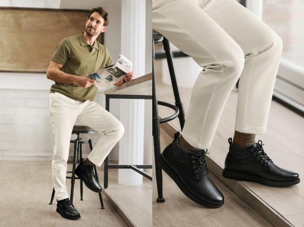 【Live Exclusive】Bruno Marc [GRAND-HIGH] Men's Mid Top Chukka Sneaker Lace Up Dress Boot Walking Shoes Footwear Boy Comfort