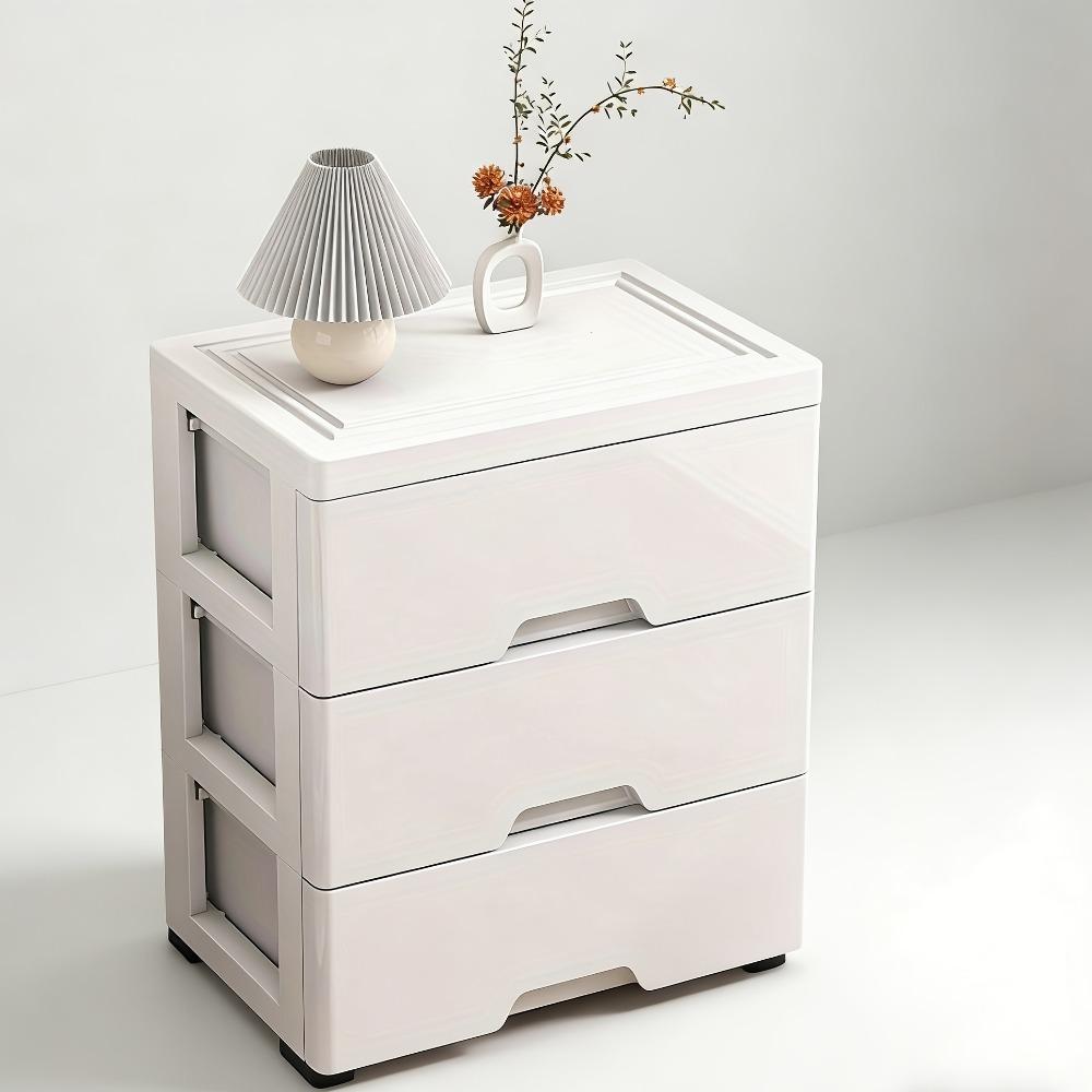 Household drawer-style movable storage cabinet, waterproof and moisture-proof stackable storage box, multi-purpose organizer suitable for all seasons. Ideal for storing clothes in the bedroom and documents in the office.