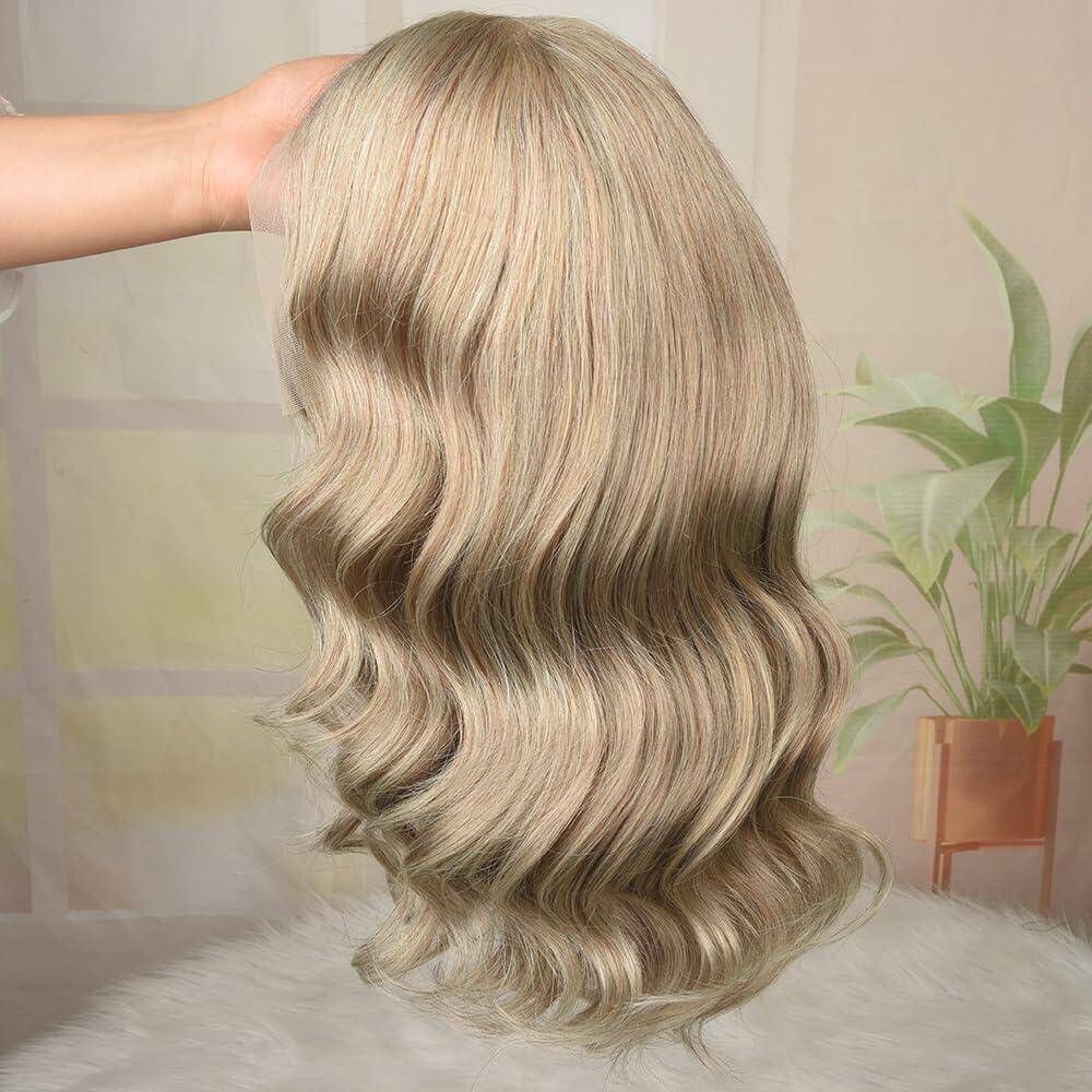 180 Density Ash Blonde Colored Short Bob Lace Frontal Wigs 13x4 Lace Front Human Hair Wigs Body Wave Brazilian Remy Ash Blonde Wig Pre Plucked for Women SpringStatements