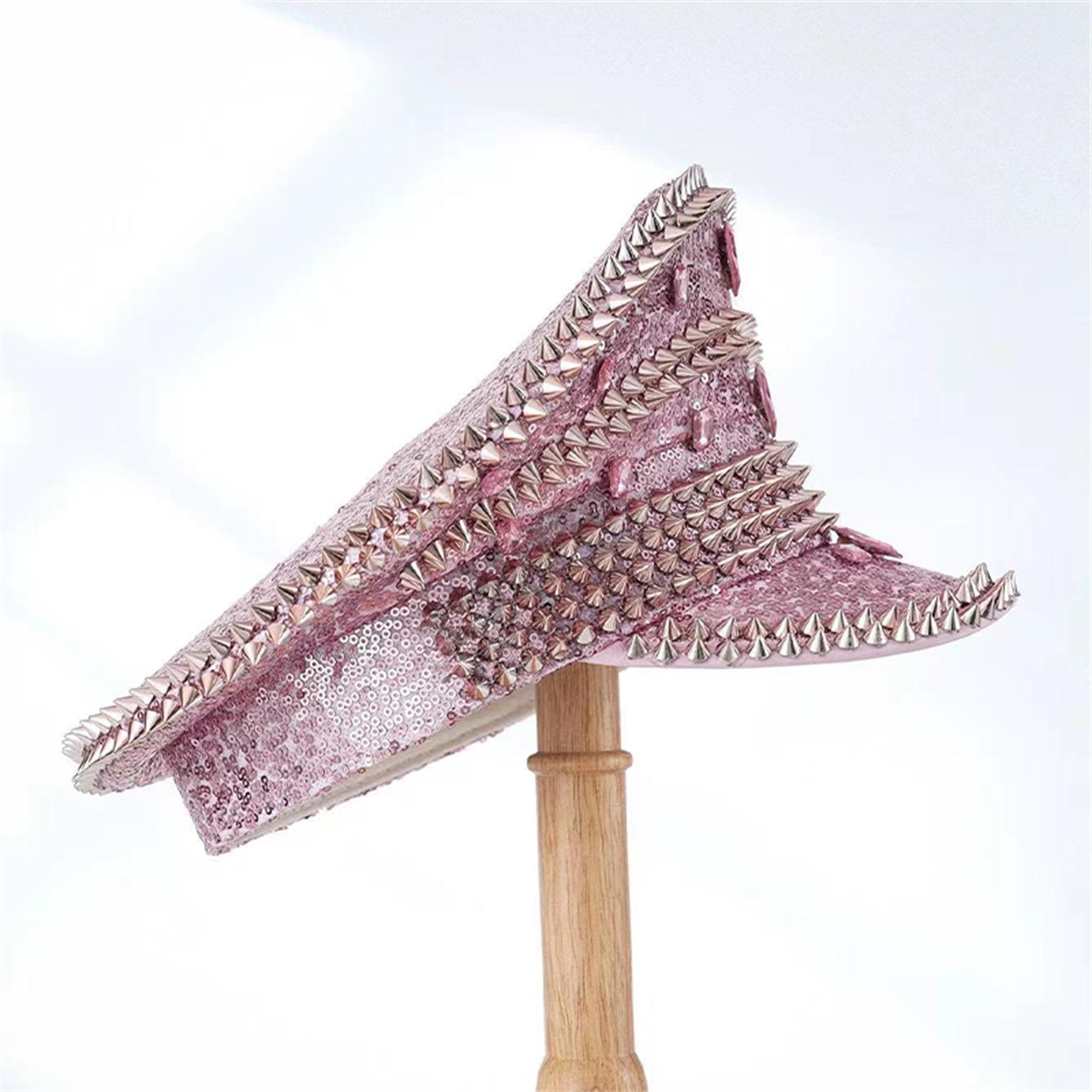 Glitter Captain Hat Luxurious Sequin Captain Hat Bachelorette Party Gift