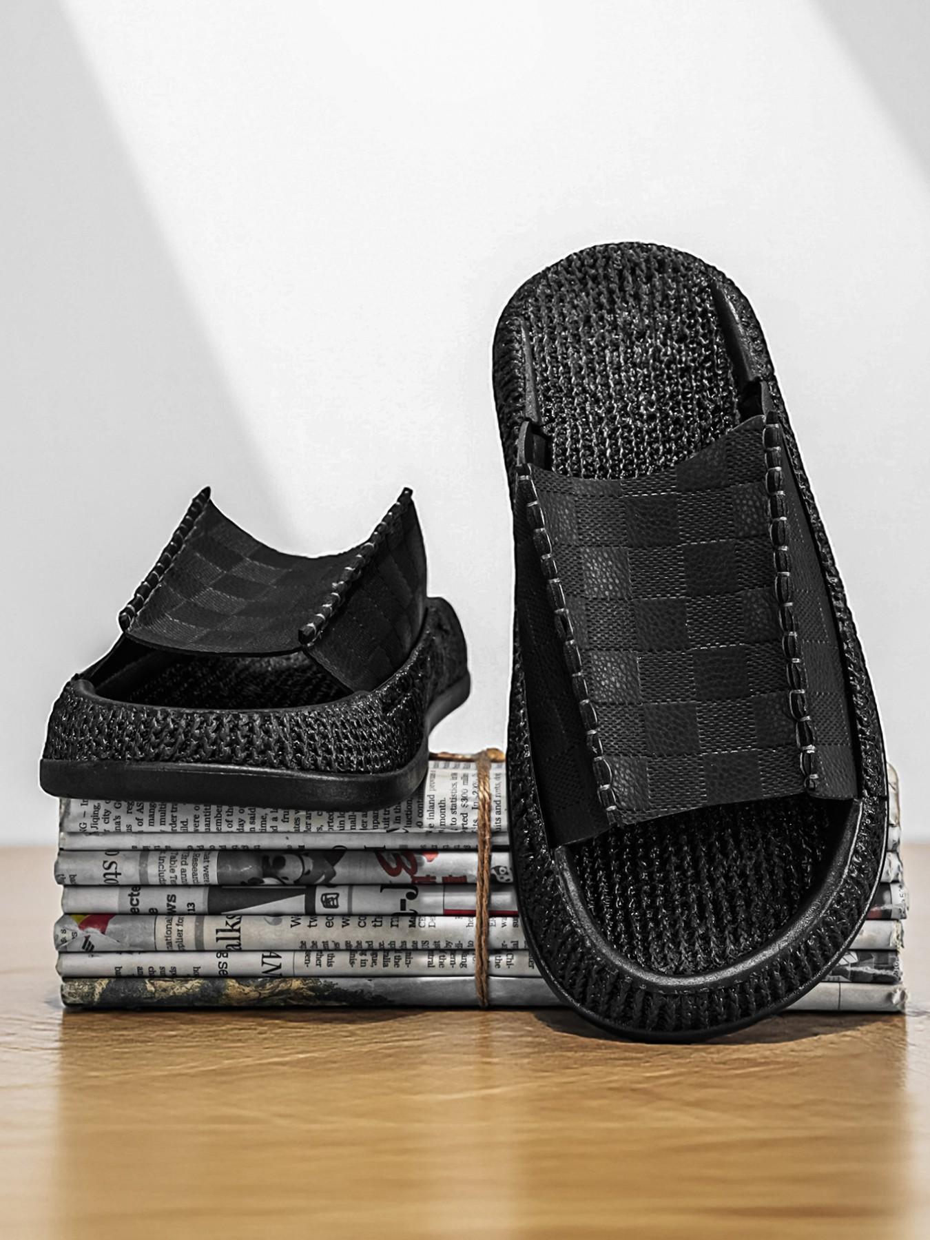 Summer Men's Sandals, Versatile Casual Slip-Ons, Soft Rubber Sole, Round Toe Design, Ideal for Beach & Driving, All-Season Comfort