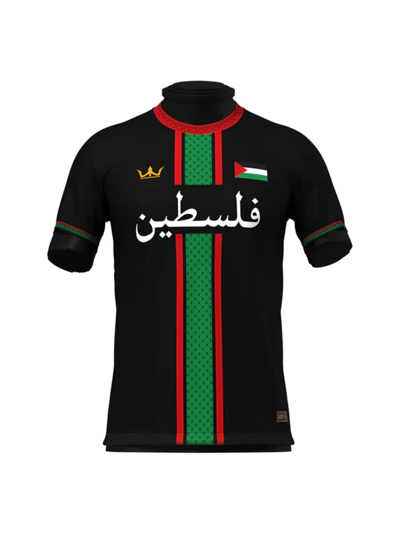 Fashion Palestine Flag Football T Shirts Trend Summer Short Sleeve National Emblem 3D Printed Sports Tees Loose Breathable Tops