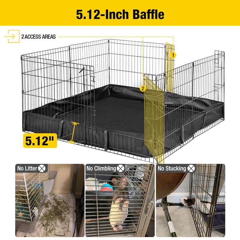 Aivituvin Guinea Pig  Playpen| Bunny Playpen with Floor,Dog Crate,Rabbit Playpen,Metal Dog Exercise pen,Dog Kennel,Foldable Panels,Pet fence