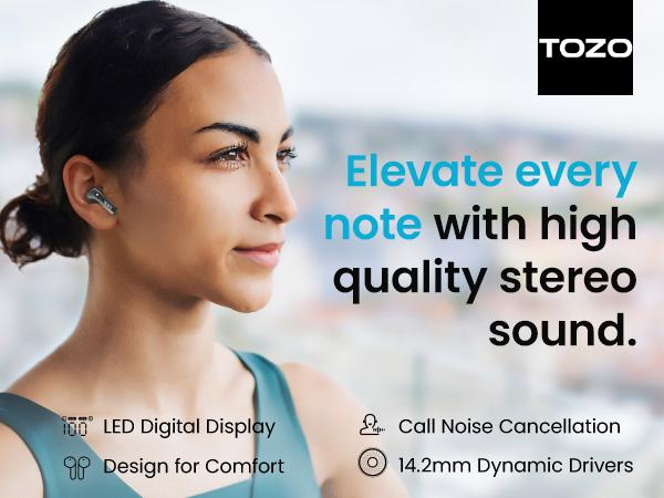 TOZO-T21 Earbuds, 5.3 Bluetooth Headphone, Sem in Ear with Dual Mic Noise Cancelling, IPX8 Waterproof, Stereo Sound with Power, Display Charging Case Black Audio Connection Digital Headset Workout Electronic FathersDayGift Wireless, HalloweenGift, Gift TOZO-T21 Earbuds, 5.3 Bluetooth Headphone, Sem in Ear with Dual Mic Noise Cancelling, IPX8 Waterproof, Stereo Sound with Power, Display Charging Case Black Audio Connection Digital Headset Workout Electronic FathersDayGift Wireless, HalloweenGift, Gift
