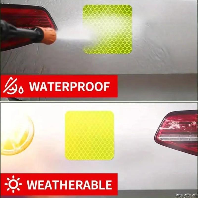 20pcs Ultra-Bright Reflective Safety Stickers, Fluorescent High Visibility Warning Decals, Night Road Safety Equipment