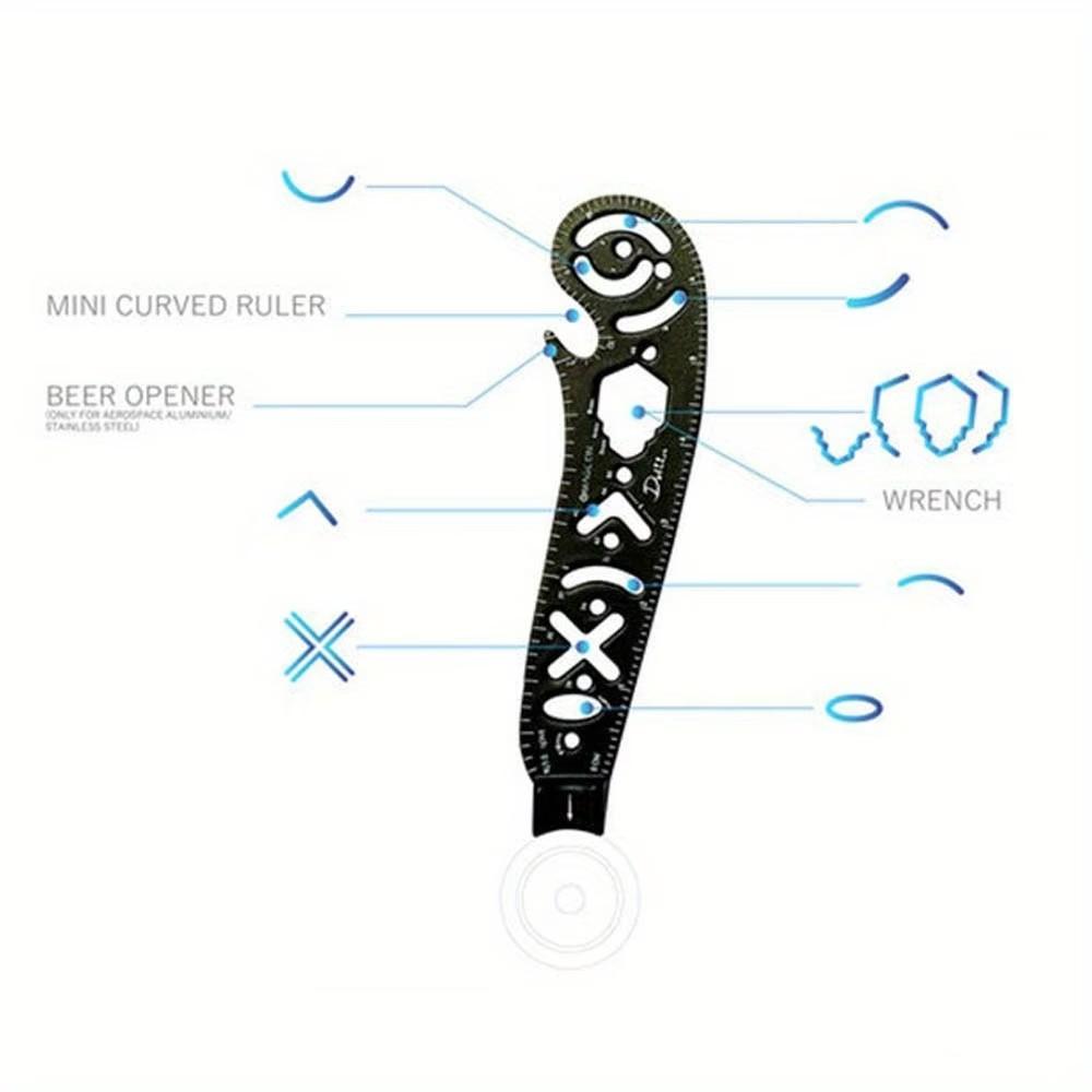 Dual Function Magnetic 360° Rotating Compass Ruler, Durable Precision Tool for Tech Drawing, Archi-Drafting, Ergo-Grip Design