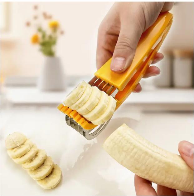 Creative PP Banana Slicer Fruit Splitter Ham Sausage Cutter Fruit Salad Slicer Multi-Functional Kitchen Gadget Non-Toxic Durable Utensils Christmas Gift Idea Kitchenware Creative PP Banana Slicer Fruit Splitter Ham Sausage Cutter Fruit Salad Slicer Multi-Functional Kitchen Gadget Non-Toxic Durable Utensils Christmas Gift Idea Kitchenware