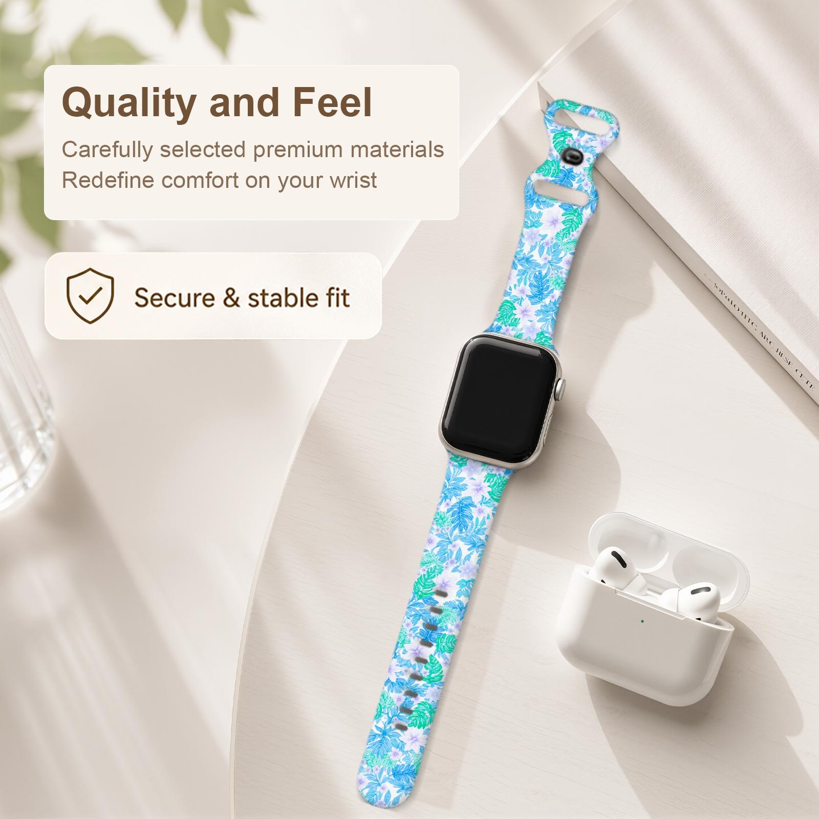 Apple watch Silicone Watch Band 38/40/41/42mm 44/45/46/49mm Unisex Series1/2/3/4/5/6/7/8/9/10/Ultra/SE Strong Resilience Break Resistant