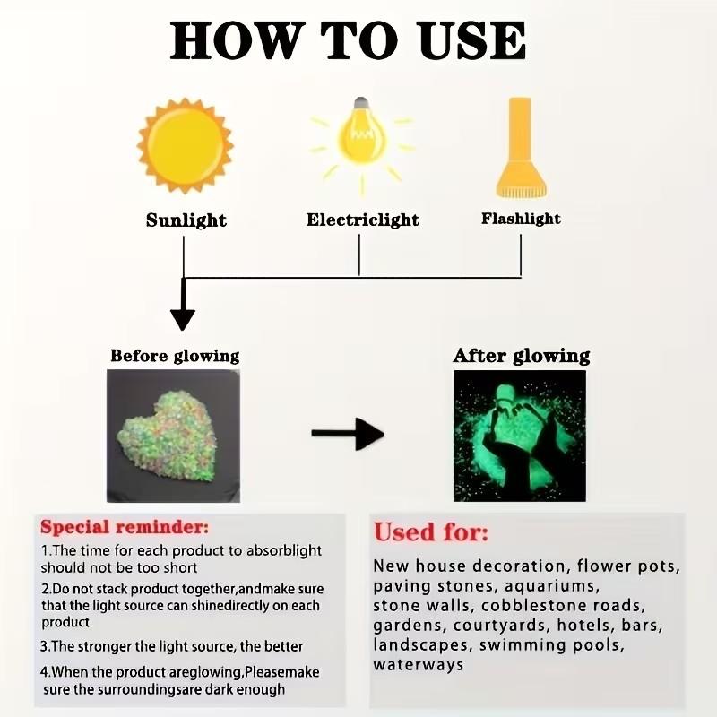 10000pcs Outdoor Glowing Stones for DIY Decor, Aquarium, Garden, Bonsai, Path, Fish Tank, Pot, Party, Micro Landscape, Durable Gardening Accessories