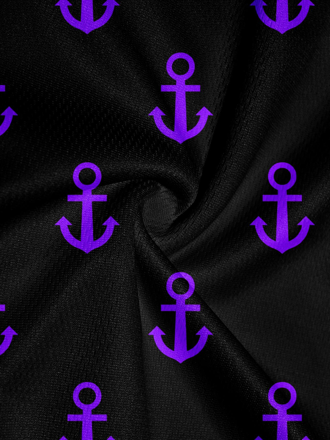 Men's 2-in-1 Quick-Dry Beach Shorts, Swimwear Shorts, Printed Swim Trunks, Cool Cartoon Duck & Anchor Print Drawstring Casual Summer Swim Trunks, Swimsuit Shorts for Vacation #GLOBAL PICKS