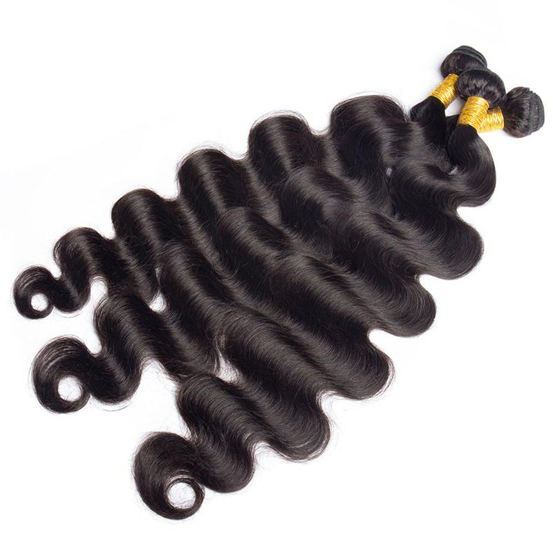 BELE HAIR 6x6 Lace Closure With Bundles For Quick Weave Hairstyle Body Wave Bundles With 5x5 Transaprent Lace Closure Brazilian Hair Bundles With Lace Closure Natural Black Color For Women  Unprocessed Weave Bundles Extension With Swiss Lace Closures