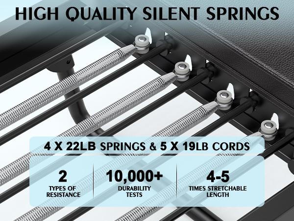 Foldable Pilates Reformer, Pilates Machine & Equipment for Gym Workout and Home Use, Suitable for Intermediate and Beginners Users Stretch Rope