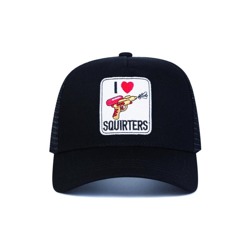 Unisex Squirters Letter Embroidered Baseball Cap, Adjustable Snapback Cap, Adjustable Sun Protection Hat for Outdoor Travel Beach Vacation