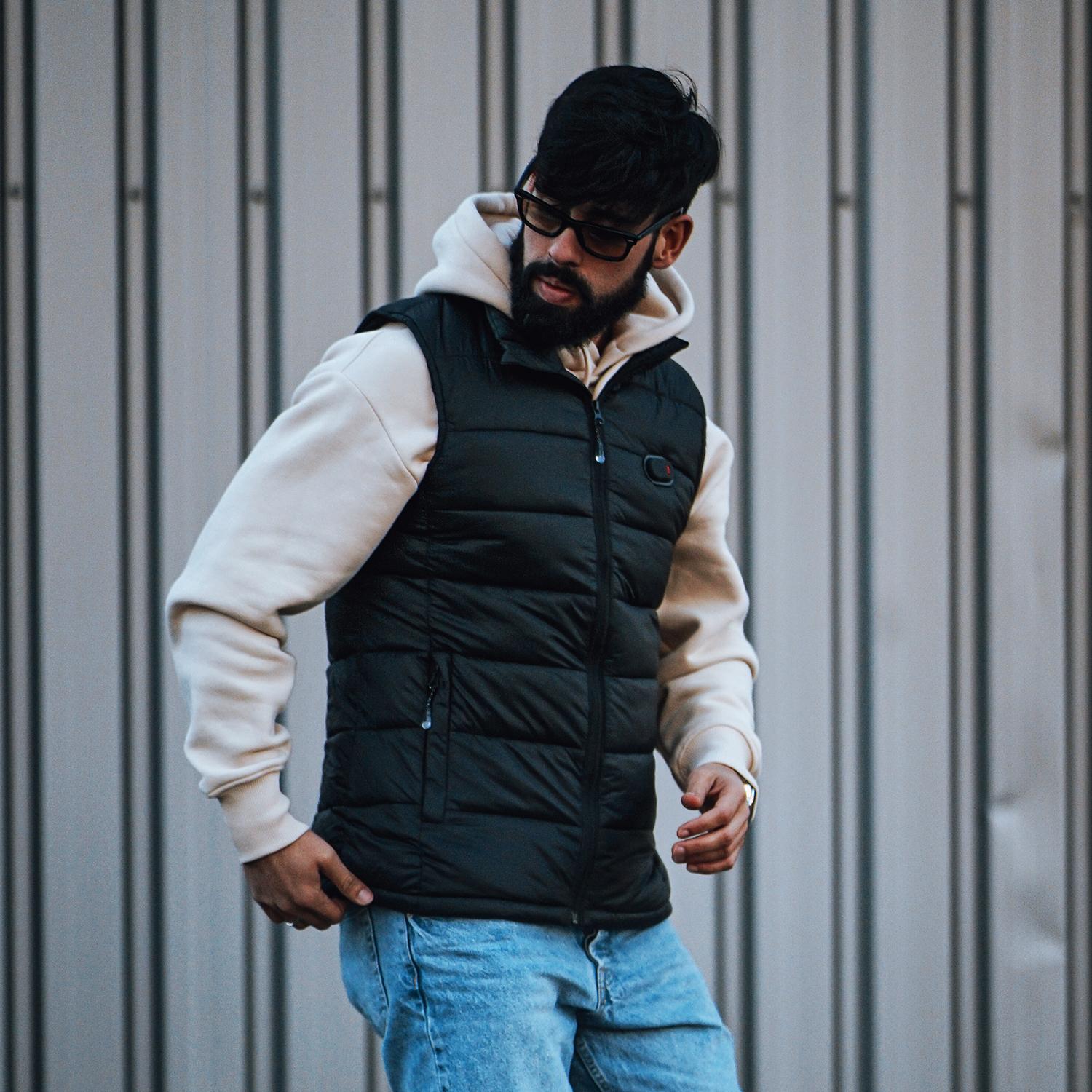 [Power Bank or Battery Pack Not included] Unisex Heated Vests Waterproof with Massage Slim Fit Fleece Warm Lightweight Heated Puffer Vests