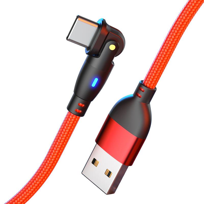 Alloy 3A Speed C-Type Mobile USB Charging Cable, 2m Fast Charger Cable for Android Phones & Game Users, 180-Degree Bending Design, 2-in-1 Game-Ready Micro-USB Alternative