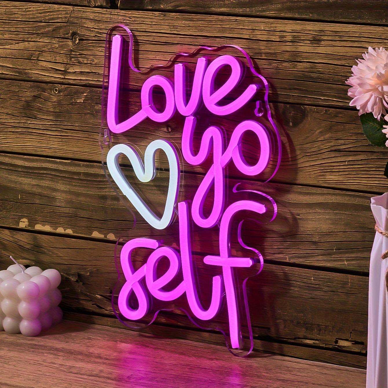 Letter Design Neon Sign, 1 Count USB Powered LED Neon Light, Summer Essentials, Decorative Light Ornaments for Home Party Decoration, Led Signs