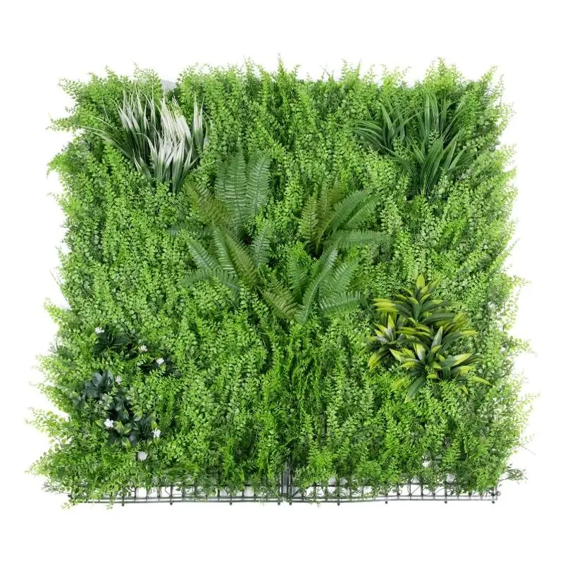 3-Pack Artificial Boxwood Wall Panels, 40x40in 5-Plant Mix Faux Ivy Hedge Privacy Screen, DIY Greenery Backdrop for Wedding & Balcony