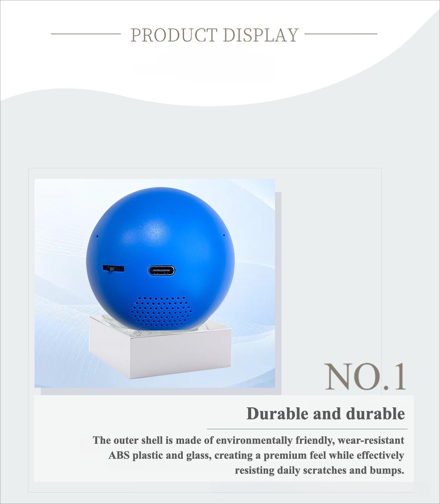 2.7inch crystal ball, video play electronic ball, round 3D ball playing videos and pictures round display for anniversary、birthday gifts, advertising display balls, electronic photo albums