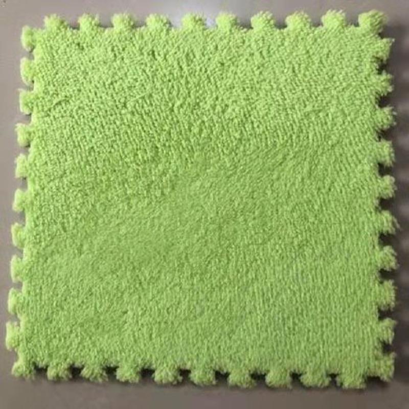 10pcs Solid Color Interlocking Mats, Washable Reusable Exercise Play Mats, Furry Soft Comfort Area Rugs for Living Room, Bedroom, Indoor and Outdoor Use