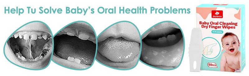 Toddler Baby Dry Wipes, Baby Newborn Tongue Cleaner, 60PCS Disposable Infant Wipes Clean Baby Mouth,Gauze Gum Cleaner Toothbrush Baby Oral Cleaning Stick Dental Care