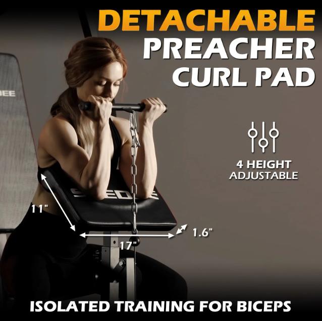 Home Gym Station, 150LB Weight Stack Multifunctional Home Gym Equipment for Full Body Strength Training Workout, LAT Pulldown Pulley System, Chest/Leg Exercise and Preacher Curl Fitness