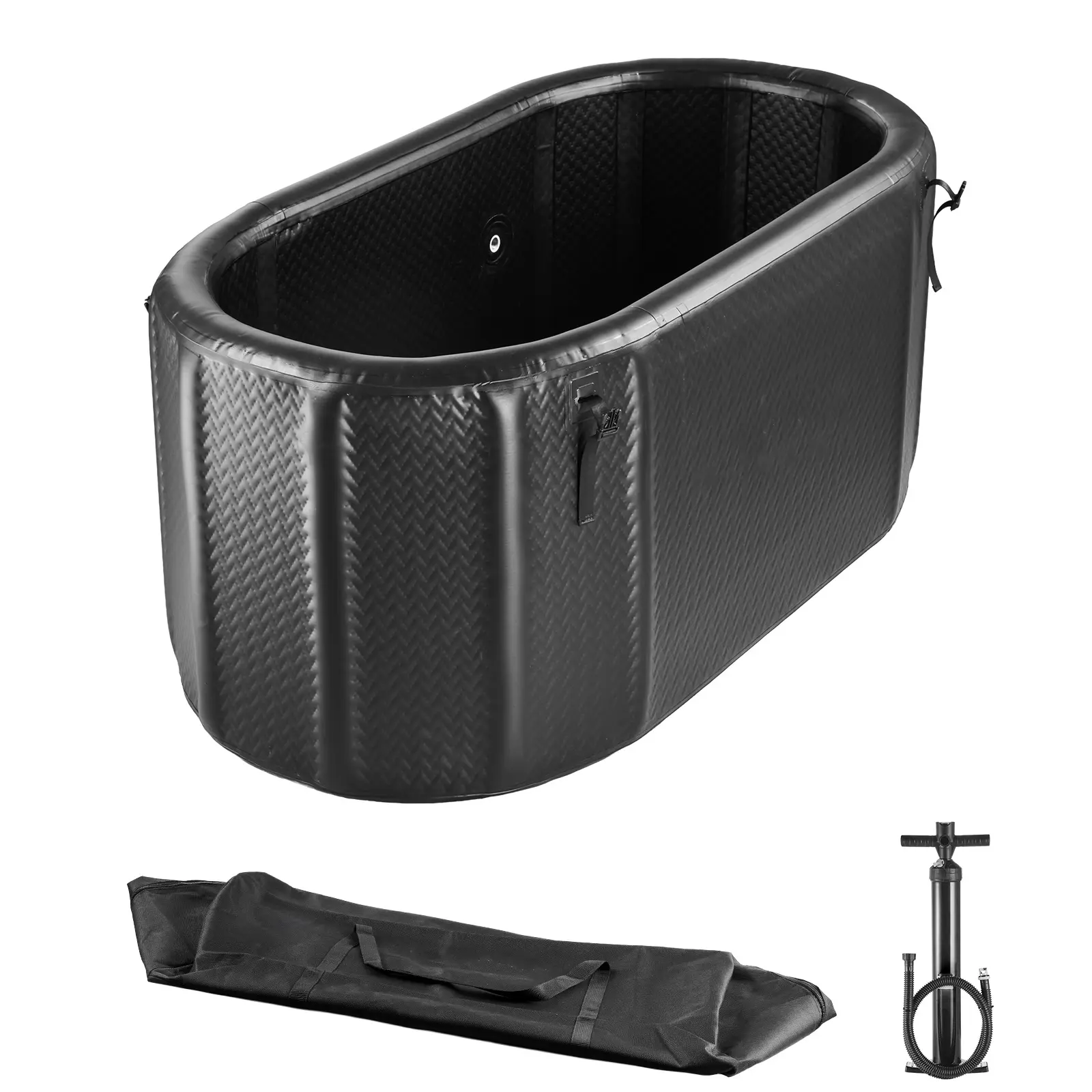 Cold Plunge Tub, 216 Gallon, Inflatable Ice Bath Tub Compatible with Water Chillers, Portable Cold Water Bathtub with Insulated Lid, for Athletes Recovery, 59.1" x 31.5" x 29.9" (No Chiller)