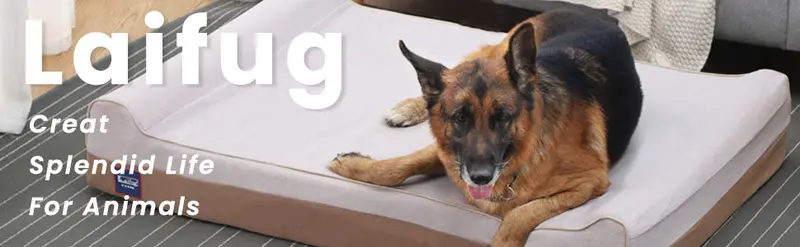 Product Introduction of Laifug Orthopedic Memory Foam Extra Large Dog Bed with double Pillow (50"x36"x10") Durable Water Proof Liner & Removable Washable Cover & Smart Design 40