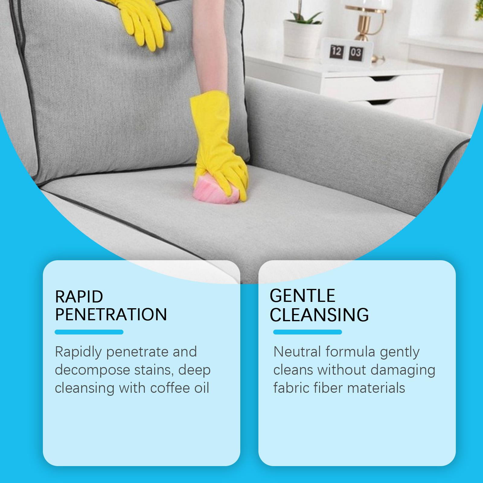 Jakehoe Fabric Cleaner Liquid, Sofa Rug Curtain Stain Remover, Daily Household Foam Cleaning Agent, 120ML, No Pesticide, Non-Prop 65