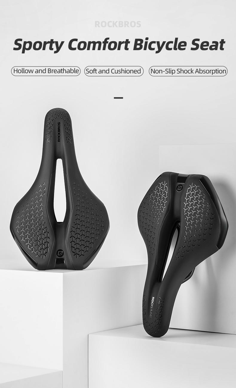 ROCKBROS Bike Saddle MTB Road Bike Seat Cushion Comfortable Hollow Riding Bicycle Accessories