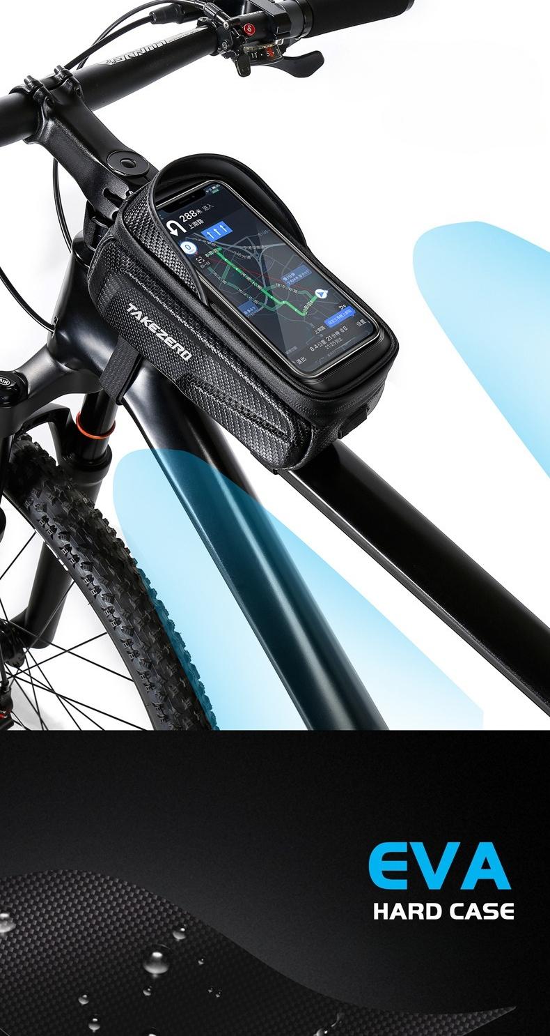 TAKEZERO Bicycle Front Top Tube Bag Touch Screen Bicycle Frame Bag Bicycle Bag 1L Large Capacity Adjustable Cycling Bag Bicycle Accessories TAKEZERO Bicycle Front Top Tube Bag Touch Screen Bicycle Frame Bag Bicycle Bag 1L Large Capacity Adjustable Cycling Bag Bicycle Accessories