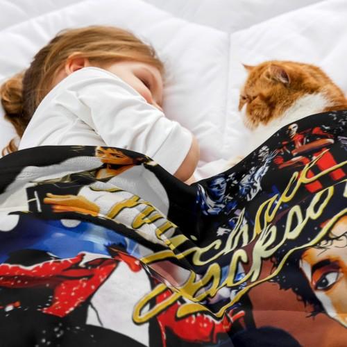 Retro Music Star Photo Collage Soft Fleece Throw Blanket Available In 30X40in 40X50in 50X60in 60X80in For Teens Adults Music Fans Bedroom Sofa Couch Dorm Travel Camping Home Decor Birthday Holiday Gift