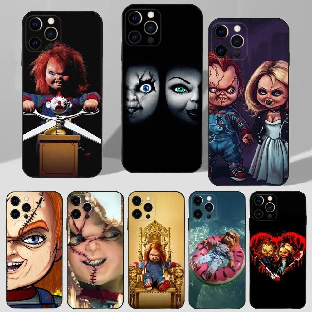 Cute C-Chucky-S F-Film Phone Case ForiPhone 17 Promax 17E 16 15 14 13 12 11 Pro Max Plus Air & Samsung Galaxy S26 S25 S24 S23 S22 S21 FE Ultra Plus Anti-Fall shockproof protection Soft silicone   Protective  Back Cover