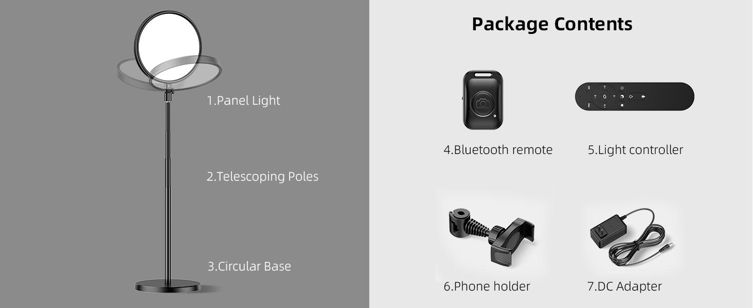 Weilisi Ring Light with Stand and Phone Holder, 13" Full-Screen Dimmable LED for Live Streaming/Makeup/Barber, 6500K Daylight, 79" Tripod & Wireless Remote