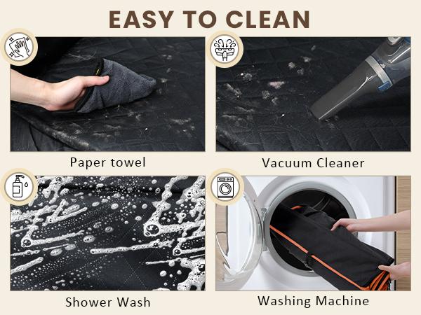 Pecute Upgraded Back Seat Extender for Dogs with Impact Foam Dog Car Seat Cover