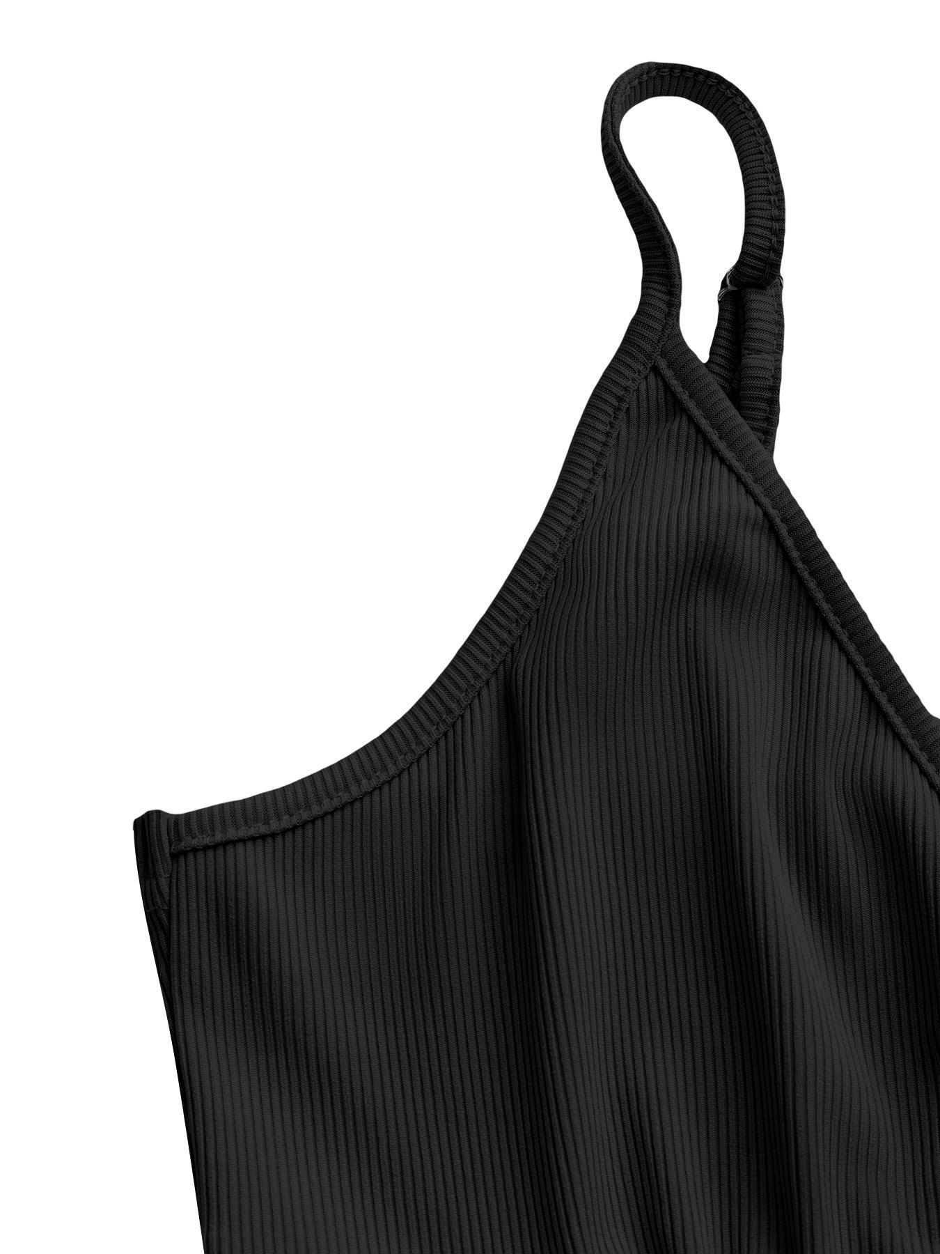 Women's Plain Backless Wrap Cami Romper, Casual Adjustable Spaghetti Strap Sleeveless Wide Leg Romper, Summer Outfits 2026, Minimalist Ladies Clothes for Daily Wear
