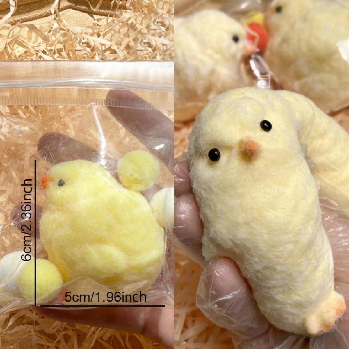 1/2 Counts Cute Plush Chicken Taba Kawaii Squishies Toys, Stress Relief Squeeze Bounce Toy for Kids & Adults, Fun Gift & Anxiety Relief Tool