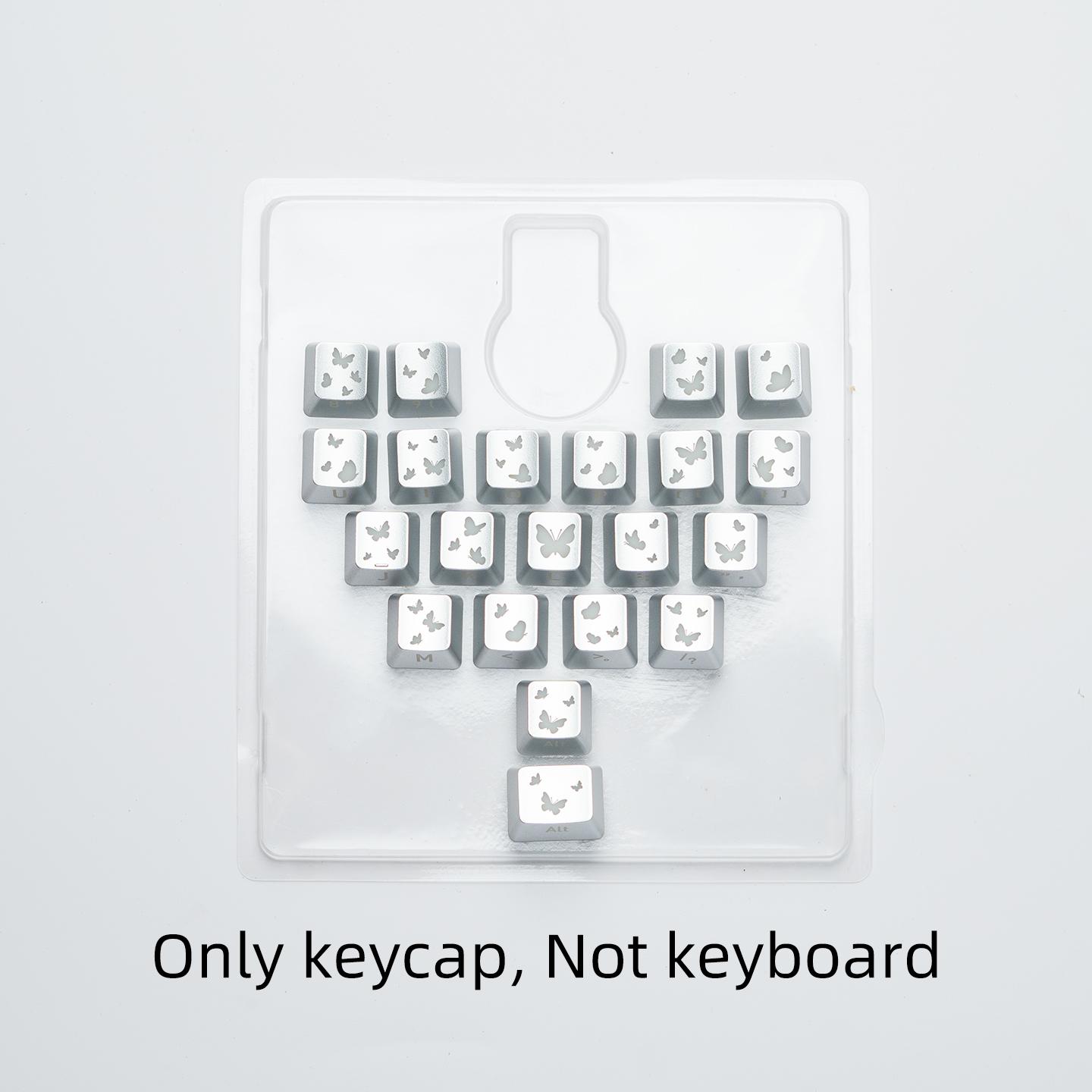 Butterfly heart-shaped keycaps, 21-key set, heart-shaped replacement ...