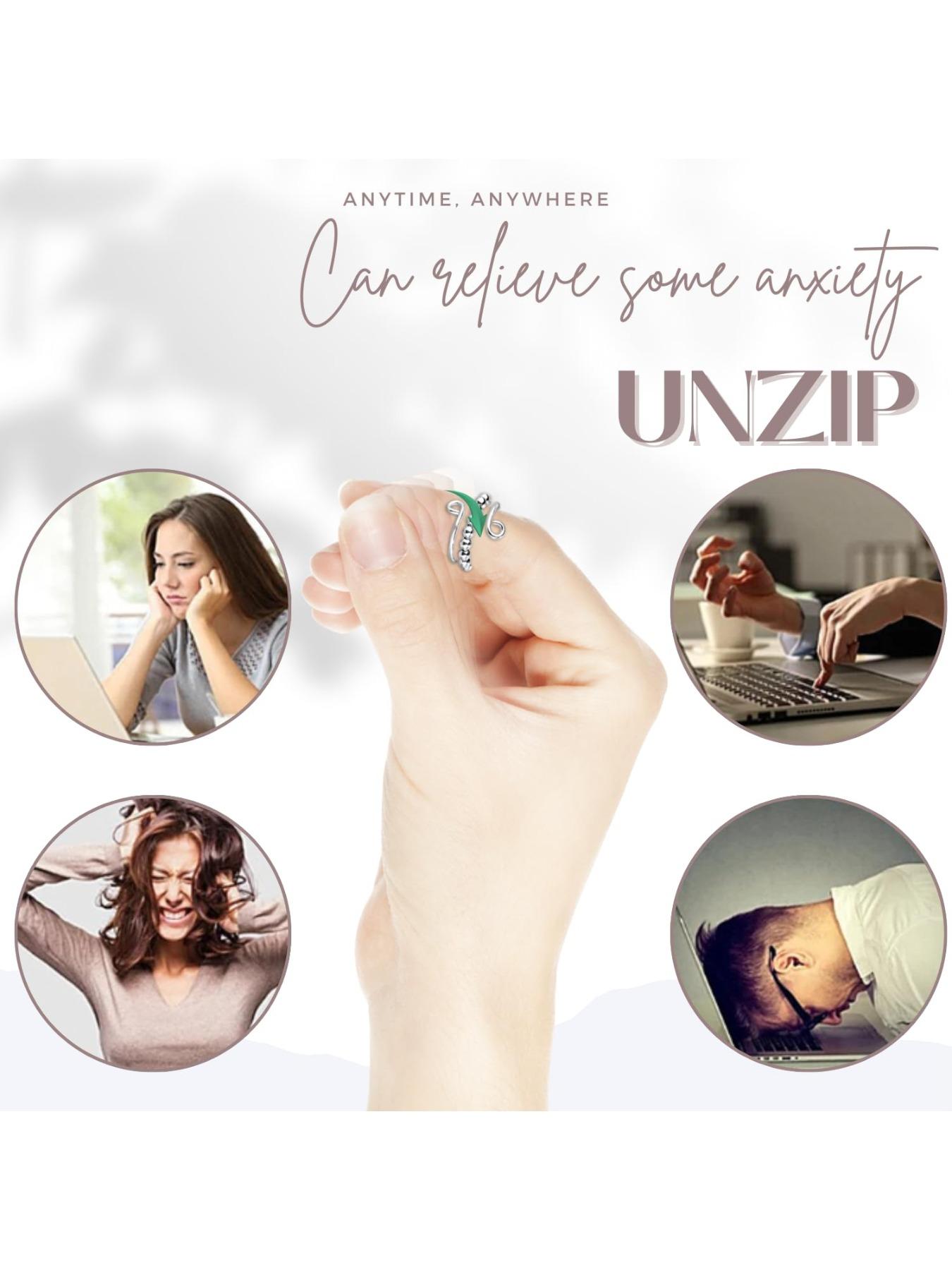 Anxiety Ring - Anxiety Relief Rings, Adjustable rotating ring, helps relieve anxiety, stress and meditation - Rotatable and stackable 10 beads, suitable for both men and women - Unique design, helps calm and focus - Anxiety Fidget Ring