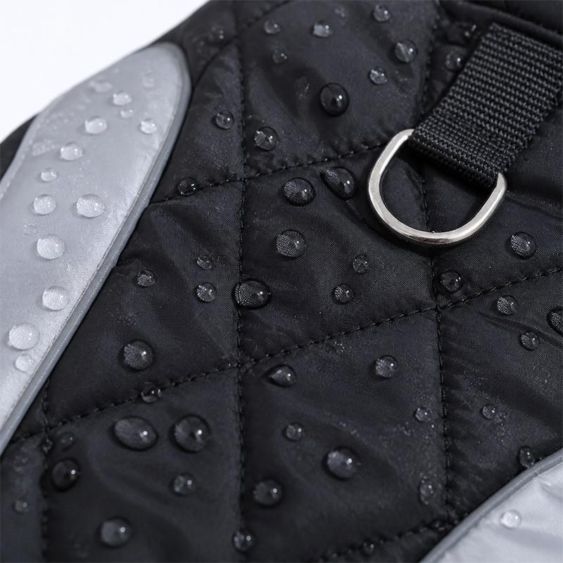 Thick Windproof Pet Jacket for Dogs & Cats, Soft Warm Coating, Reflective Design, D-Ring Harness, Easy-On Magic Tape, Multiple Sizes