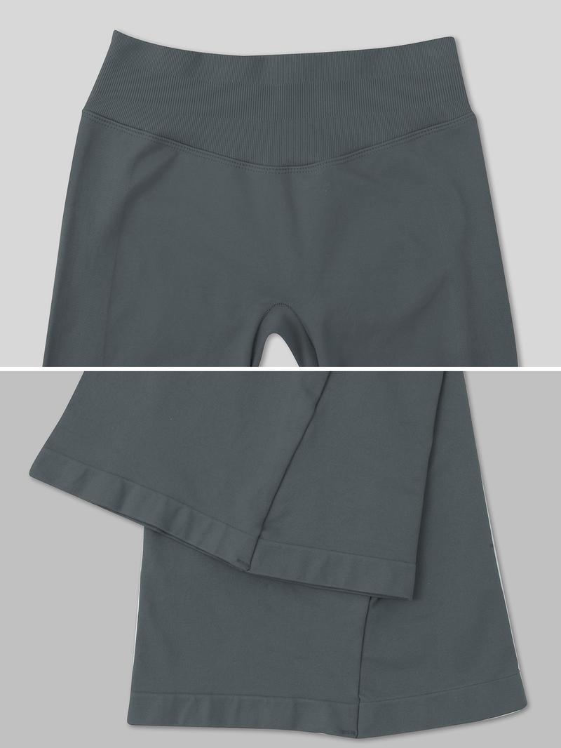 Women's High Waist Wide Leg Yoga Pants, Fitness Pants, Soft Comfortable Sportswear for Gym Running Cycling Hiking Golf Tennis, All Seasons Fitted Plain