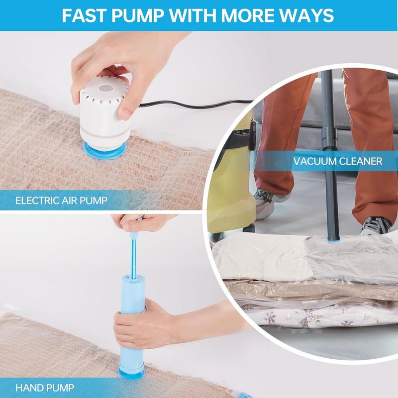 Lentorgi AKLL7S, Vacuum Storage Bags with Electric Air Pump and Manual Air Pump, Vacuum Sealed Bags for Clothes, Blankets, Bedding, Travel, Wardrobe Lentorgi AKLL7S, Vacuum Storage Bags with Electric Air Pump and Manual Air Pump, Vacuum Sealed Bags for Clothes, Blankets, Bedding, Travel, Wardrobe