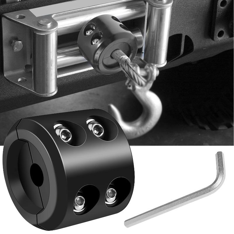 Rubber Winch Stops, Winch Cable Hooks with Stainless Steel Screws and Nuts Rubber Stops, Cable Protectors, Rubber Wire Plugs Hook Plugs