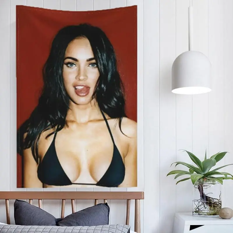 Megan Fox Flag Tapestry, 3x5Ft Bold Look Home Decor Decor Items for Indoor/Outdoor Wall Hanging homeessentials